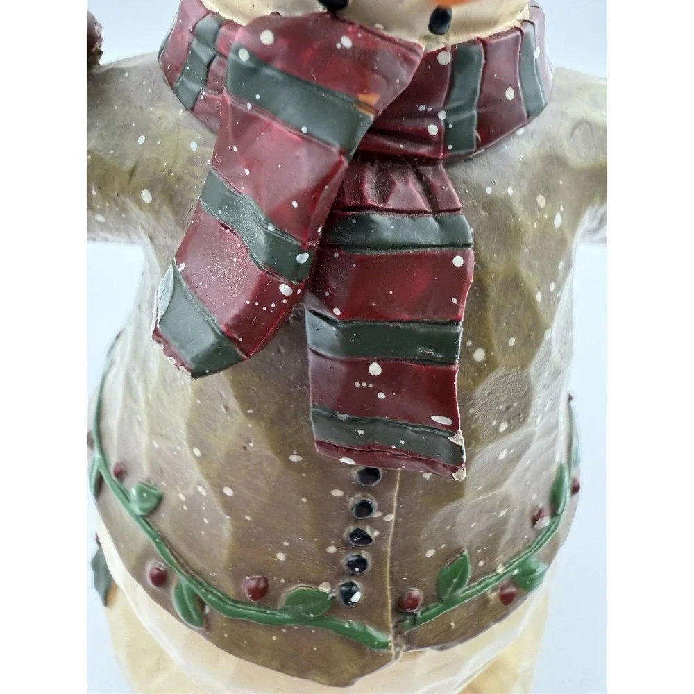 Forest Friend‎ Frosty Snow Man Tea Light Lamp Candle Holder w/ Metal Shade